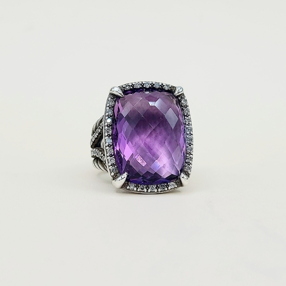 David Yurman Jewelry - David Yurman Chatelaine Elongated Ring With Amethyst And Diamonds